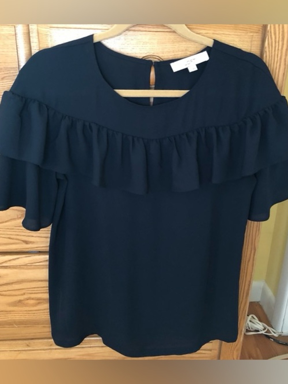 LOFT Ruffle Yoke Blouse
